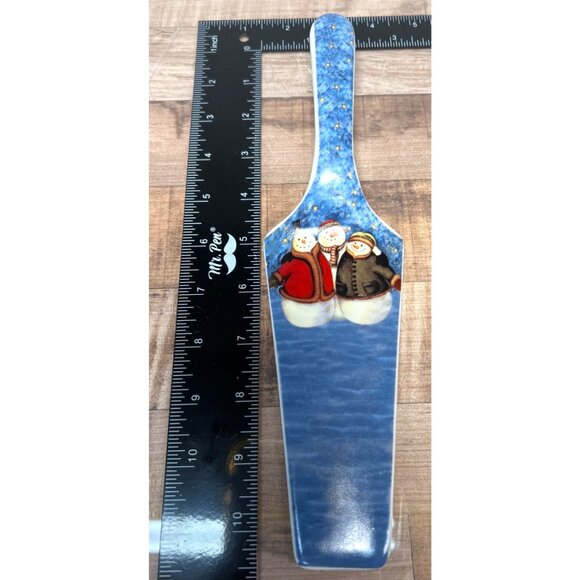 Ceramic Snowman Design Cake Server - Picture 1 of 3